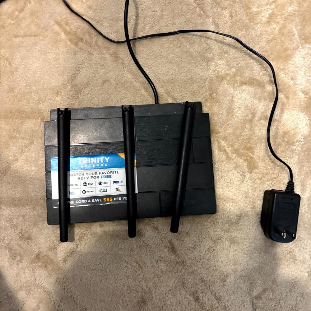 TERK Trinity HDTV Indoor Antenna Amplified TRITVAZ2 w/ Power Supply & Coax Cable